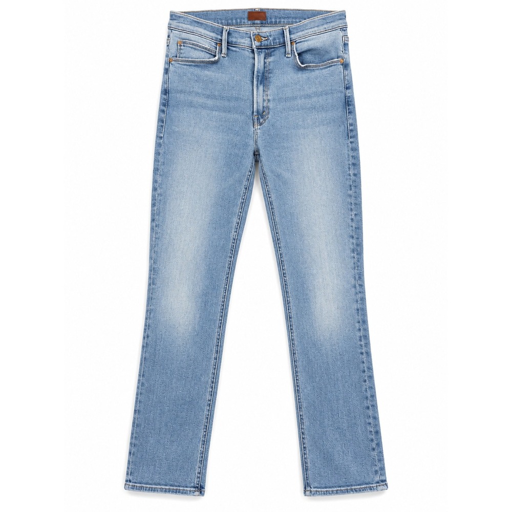 MOTHER The Mid Rise Dazzler Ankle Jeans Size 31 Light Wash Straight Leg